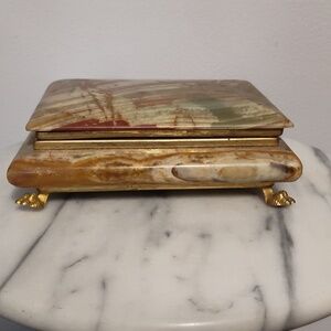 Antique Stone box with claw feet